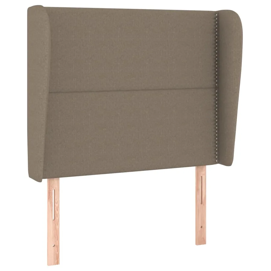 Tête de lit avec oreilles Taupe 93x23x118/128 cm Tissu - 2