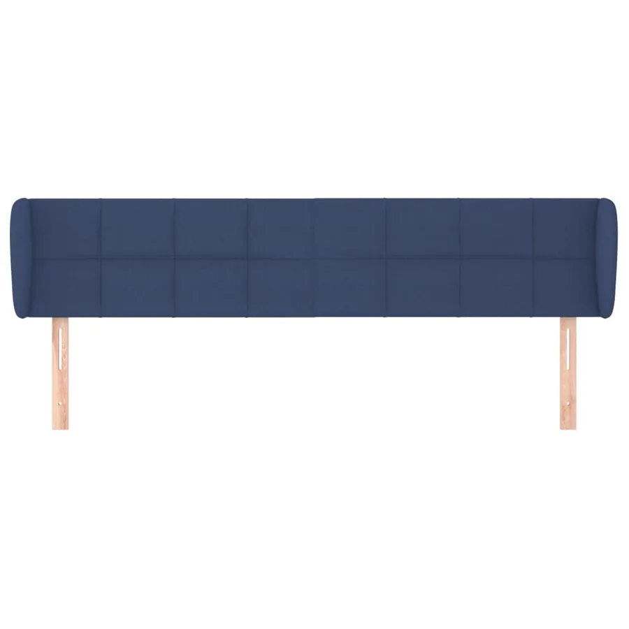 Tête de lit avec oreilles Bleu 203x23x78/88 cm Tissu - 3