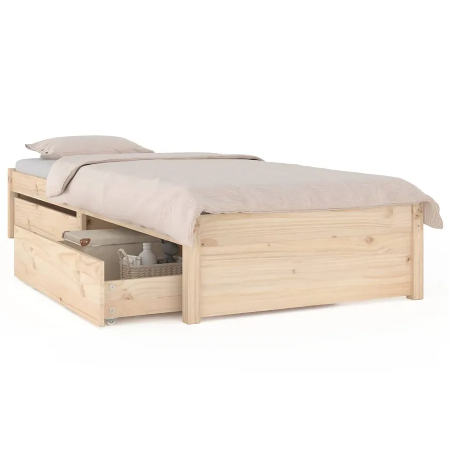 Cadre de lit sans matelas avec tiroirs - 2
