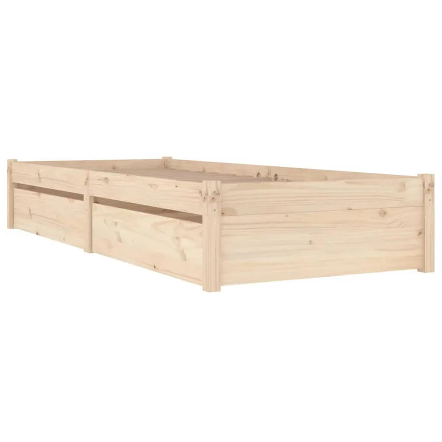 Cadre de lit sans matelas avec tiroirs - 3