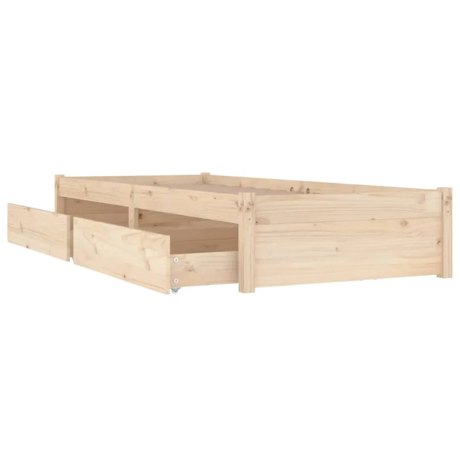 Cadre de lit sans matelas avec tiroirs - 6