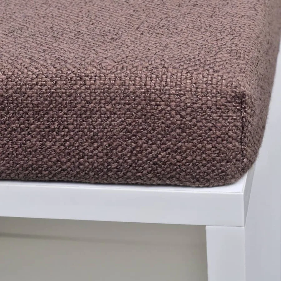 Banc de rangement à chaussures 10 compartiments Blanc - 4