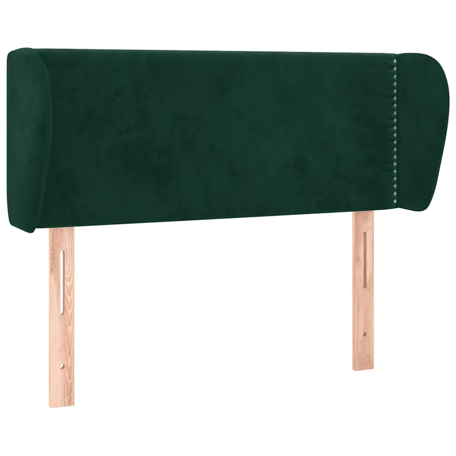 Tête de lit avec oreilles Vert foncé 83x23x78/88 cm Velours - 2