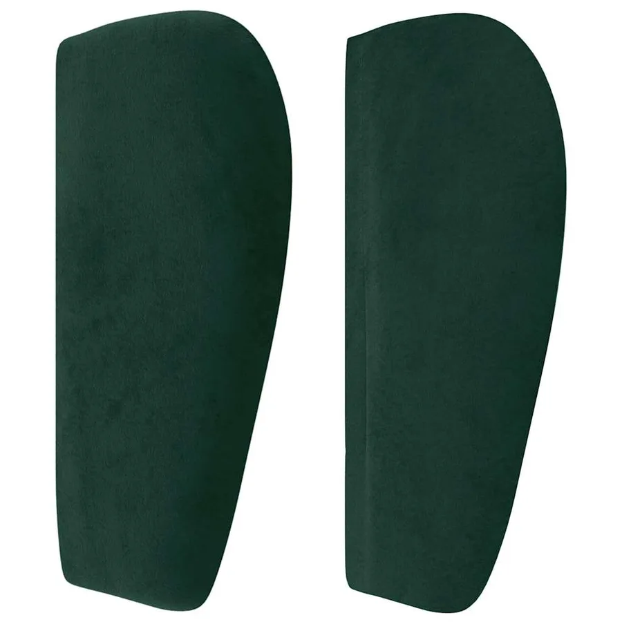 Tête de lit avec oreilles Vert foncé 83x23x78/88 cm Velours - 4