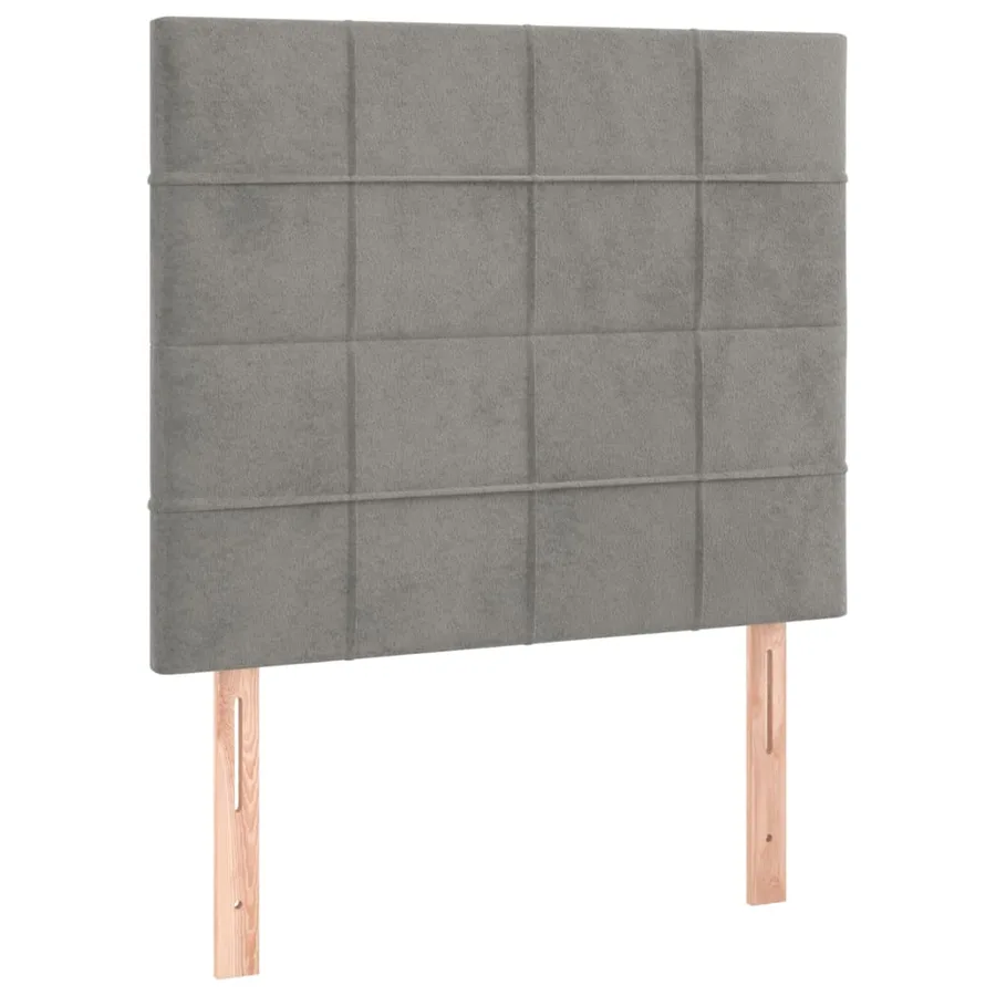 Sommier à lattes de lit et matelas et LED Gris clair 90x200 cm - 7