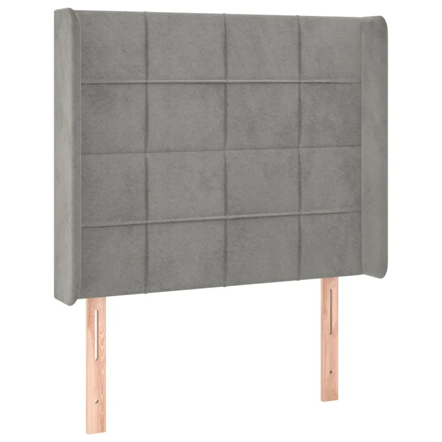 Sommier à lattes de lit matelas LED Gris clair 90x190cm Velours - 7