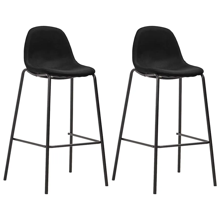 Ensemble de bar 3 pcs Tissu Noir - 5