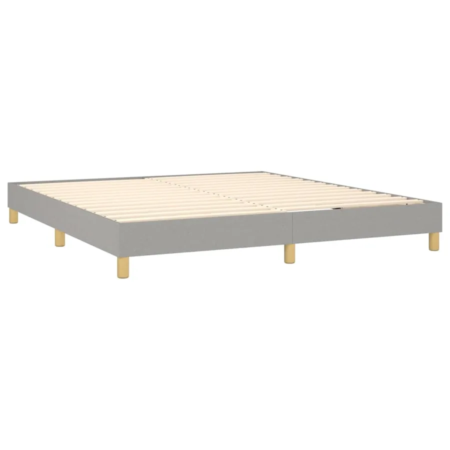 Sommier à lattes de lit matelas et LED Gris clair 160x200 cm - 5