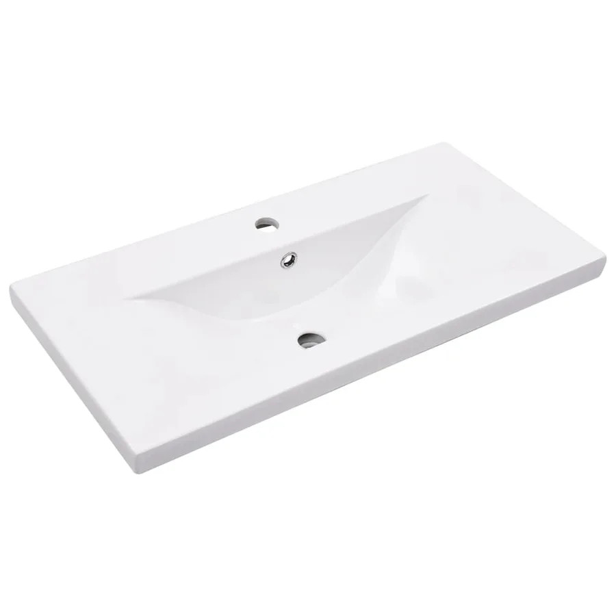 Cadre de lavabo de salle de bain vasque à encastrer Noir Fer - 5