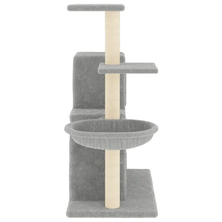 Arbre à chat avec griffoirs en sisal Gris clair 83 cm - 4
