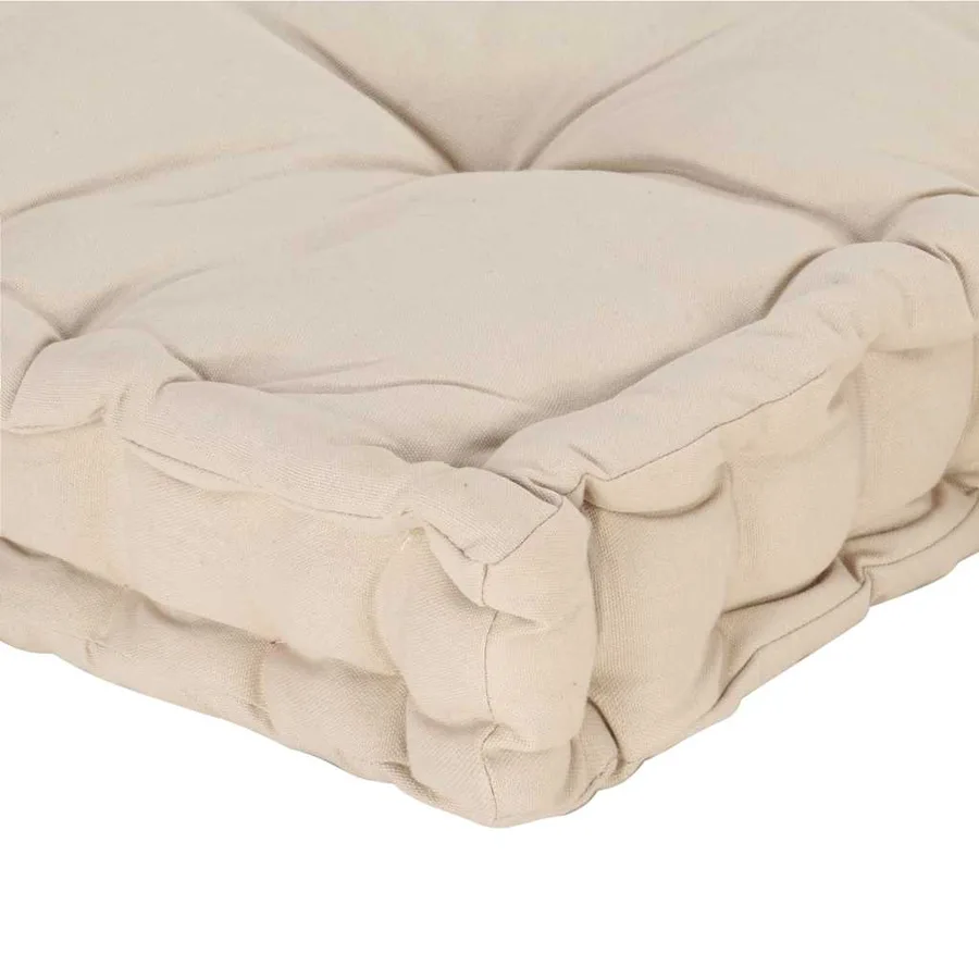 Coussins de plancher de palette lot de 2 Coton Beige - 11