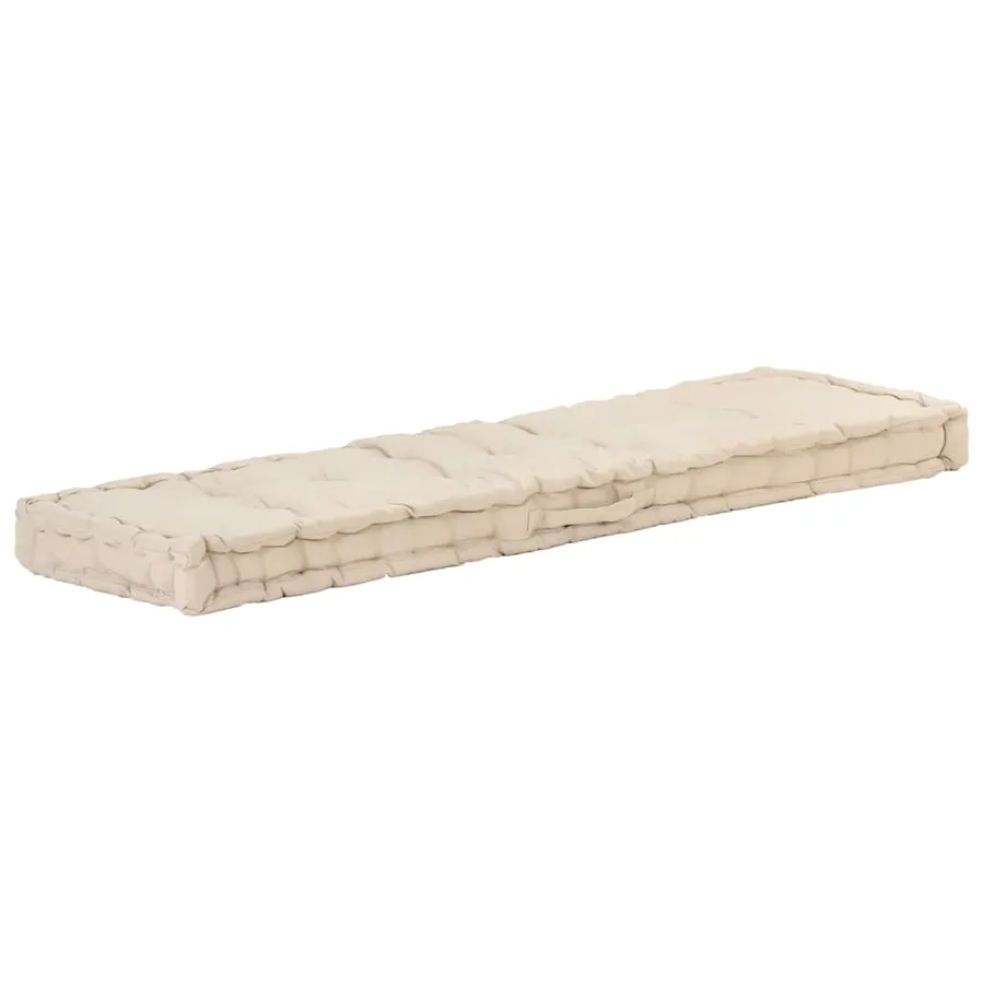 Coussins de plancher de palette lot de 2 Coton Beige - 4