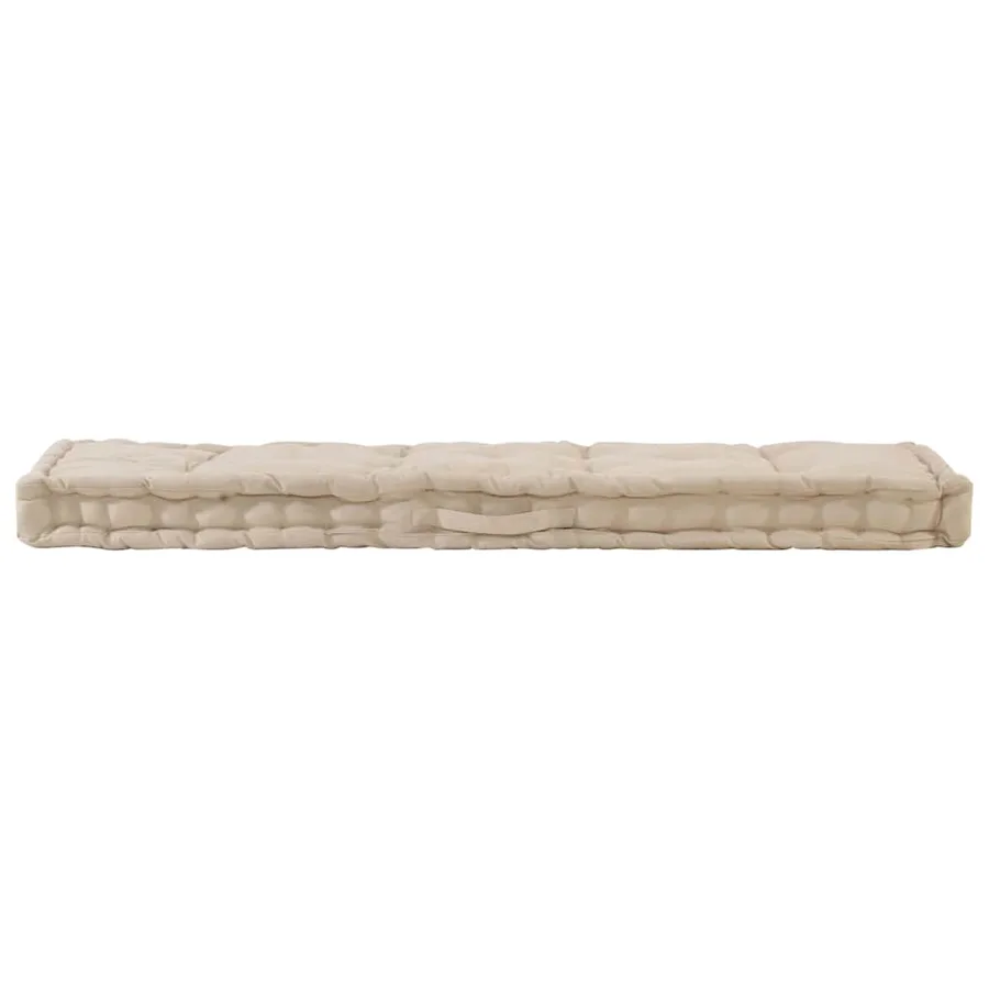 Coussins de plancher de palette lot de 2 Coton Beige - 5