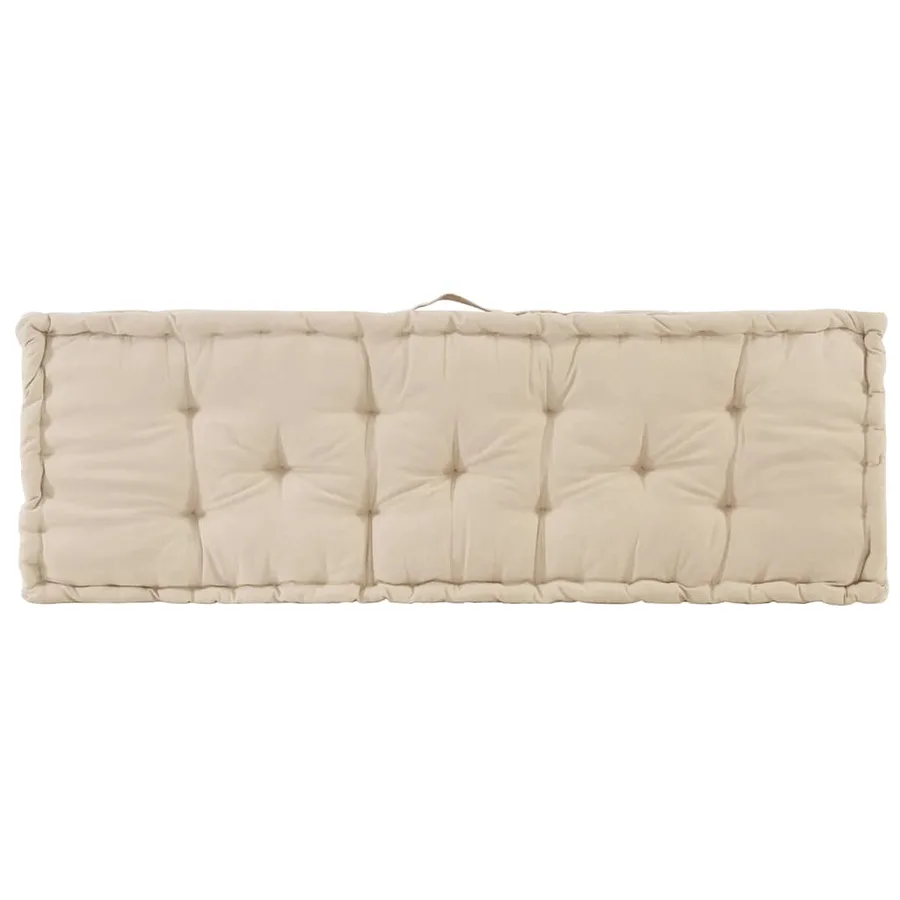 Coussins de plancher de palette lot de 2 Coton Beige - 6