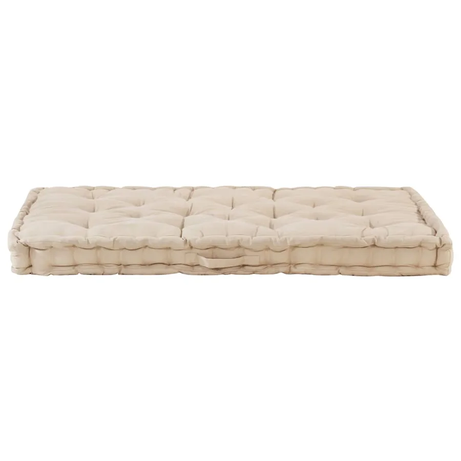 Coussins de plancher de palette lot de 2 Coton Beige - 8