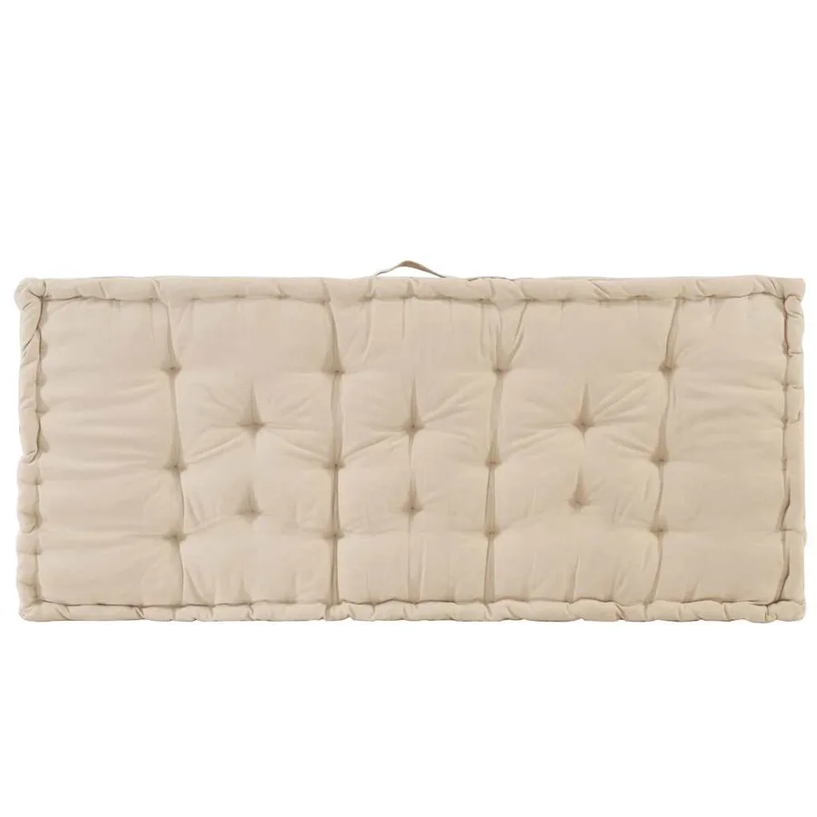Coussins de plancher de palette lot de 2 Coton Beige - 9