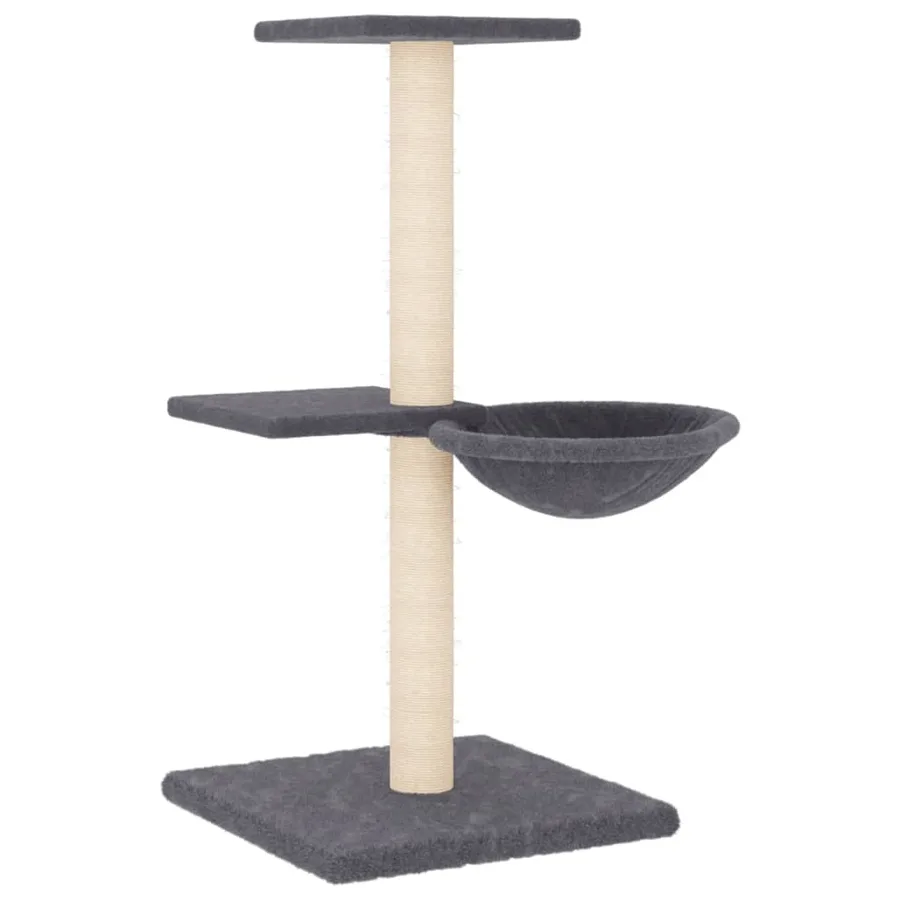Arbre à chat avec griffoirs en sisal gris foncé 72 cm - 2