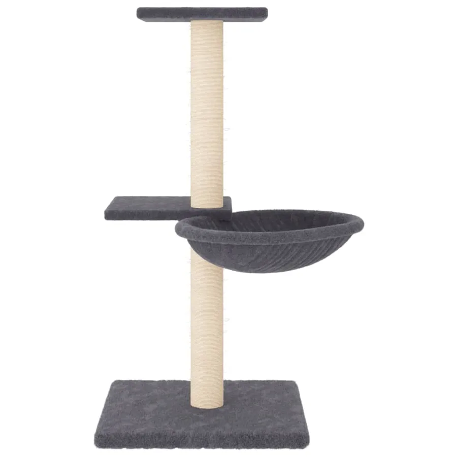Arbre à chat avec griffoirs en sisal gris foncé 72 cm - 3