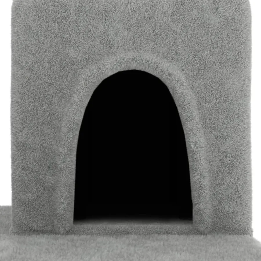 Arbre à chat avec griffoirs en sisal Gris clair 154 cm - 6