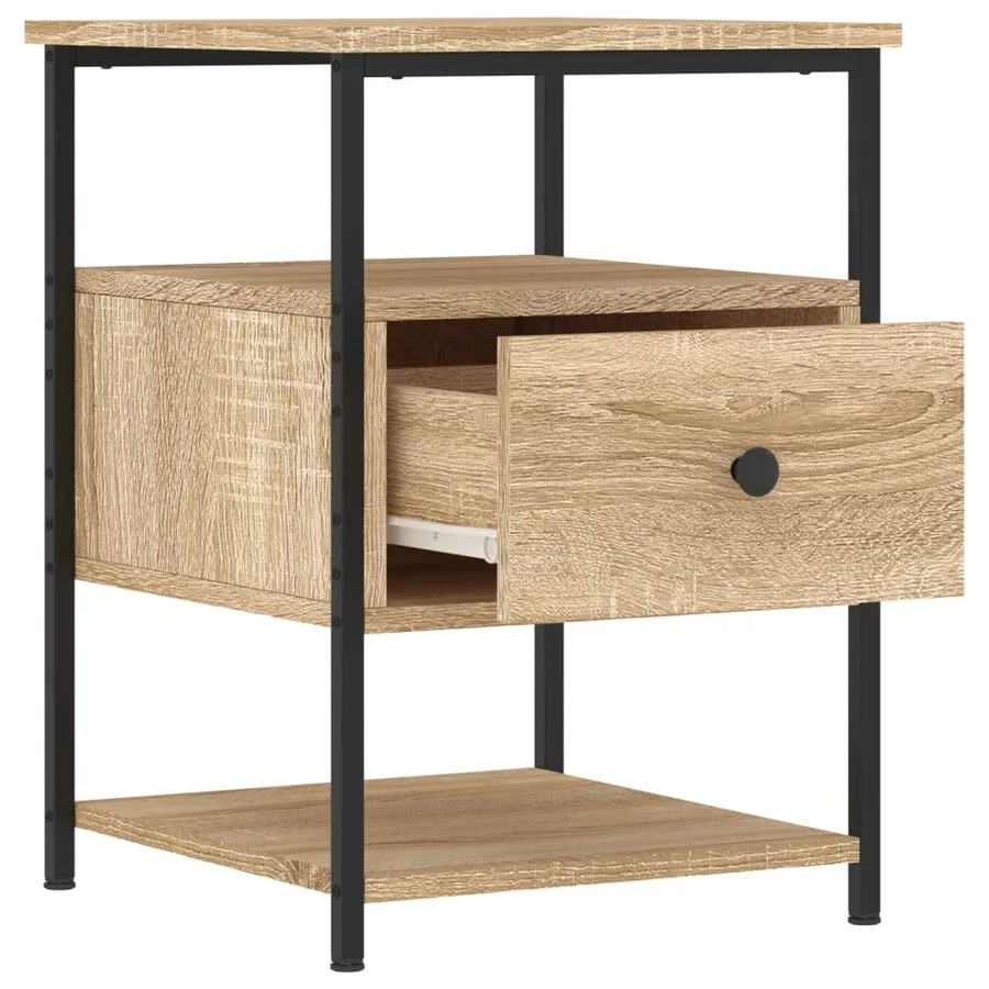 Tables de chevet 2 pcs chêne sonoma 40x42x56 cm bois ingénierie - 6