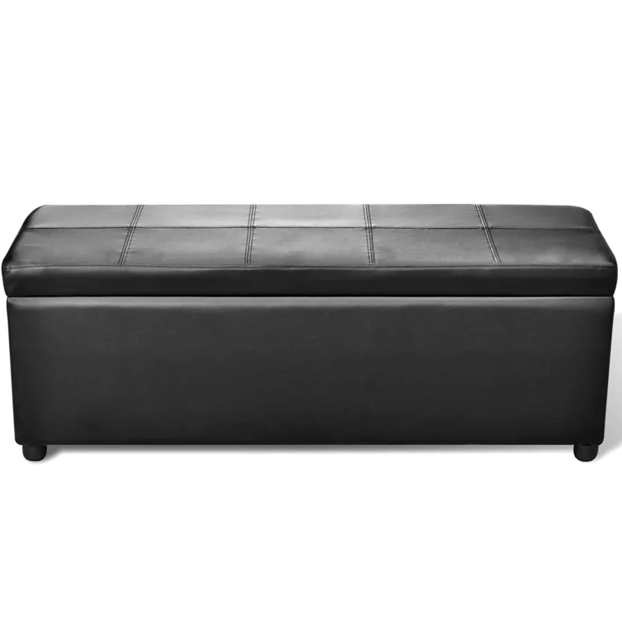 Banc long de rangement Bois Noir - 2