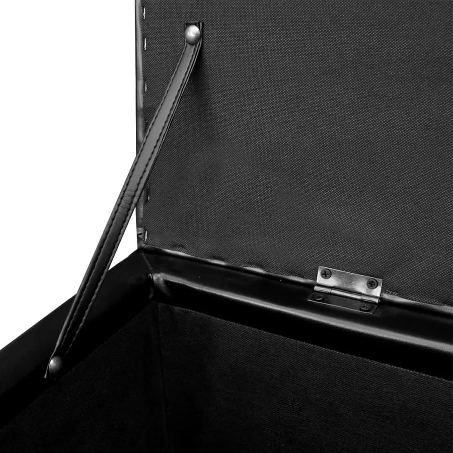 Banc long de rangement Bois Noir - 4