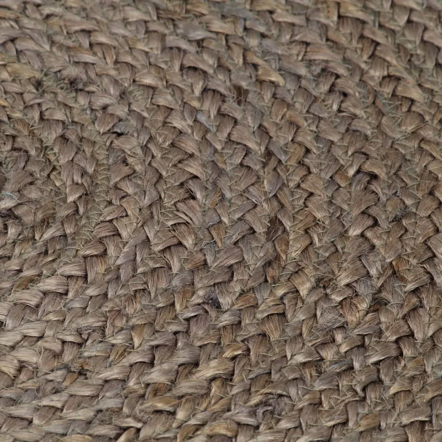 Tapis fait à la main Jute Rond 150 cm Gris - 4
