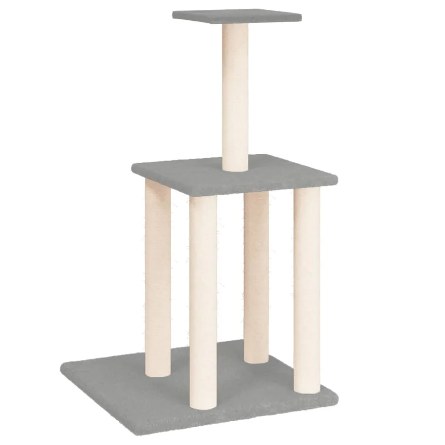 Arbre à chat avec griffoirs en sisal gris clair 85,5 cm - 2