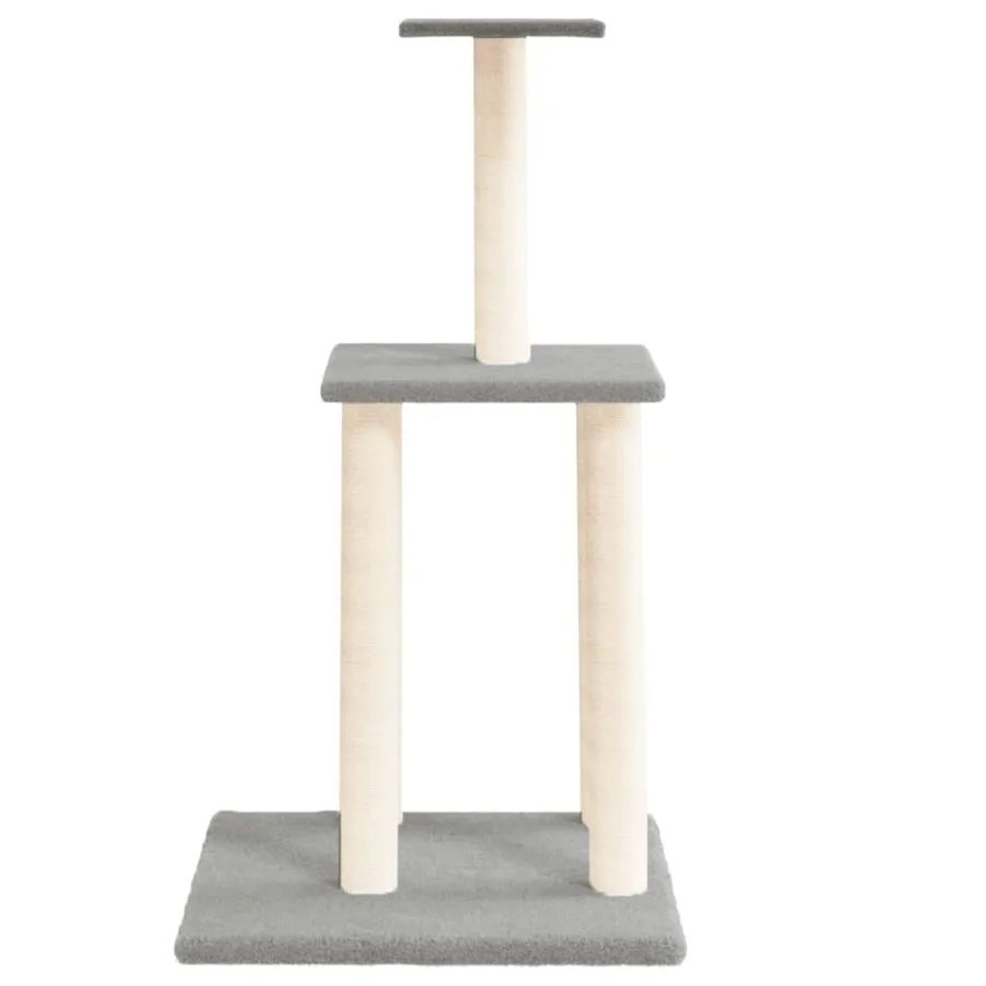 Arbre à chat avec griffoirs en sisal gris clair 85,5 cm - 3