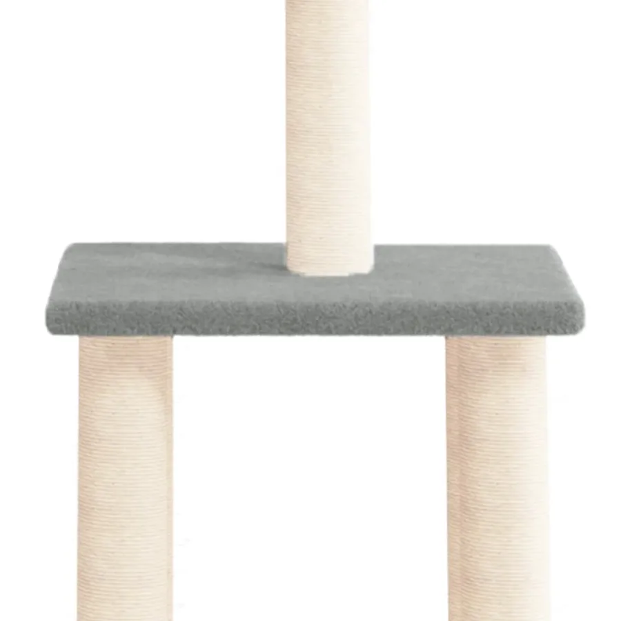Arbre à chat avec griffoirs en sisal gris clair 85,5 cm - 4