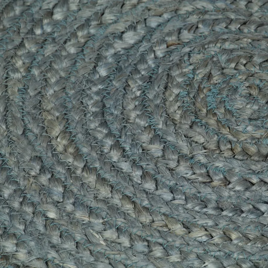 Tapis fait à la main Jute Rond 150 cm Vert olive - 4