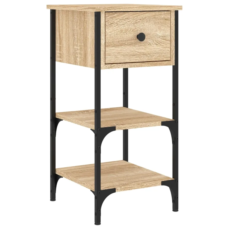 Tables de chevet 2 pcs chêne sonoma 34x36x70 cm bois ingénierie - 3