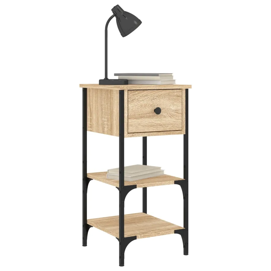 Tables de chevet 2 pcs chêne sonoma 34x36x70 cm bois ingénierie - 4