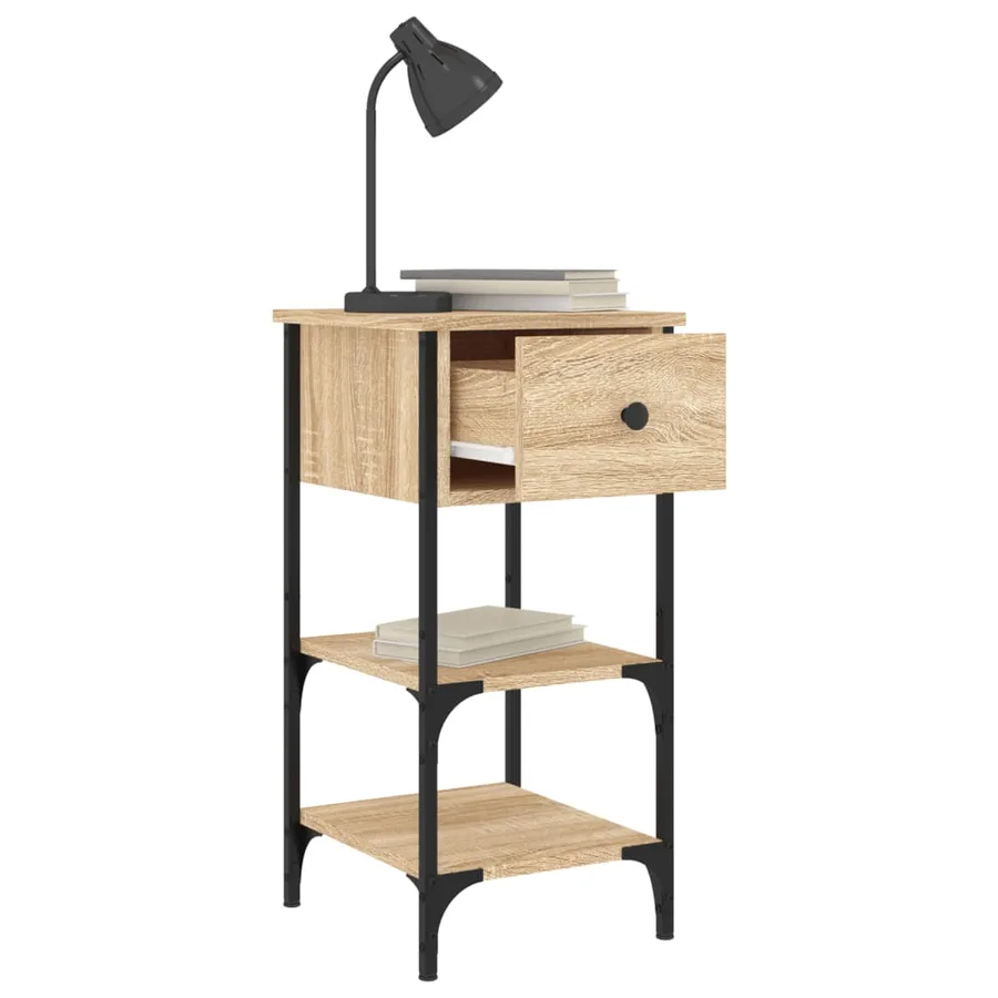 Tables de chevet 2 pcs chêne sonoma 34x36x70 cm bois ingénierie - 5
