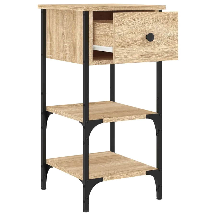 Tables de chevet 2 pcs chêne sonoma 34x36x70 cm bois ingénierie - 6