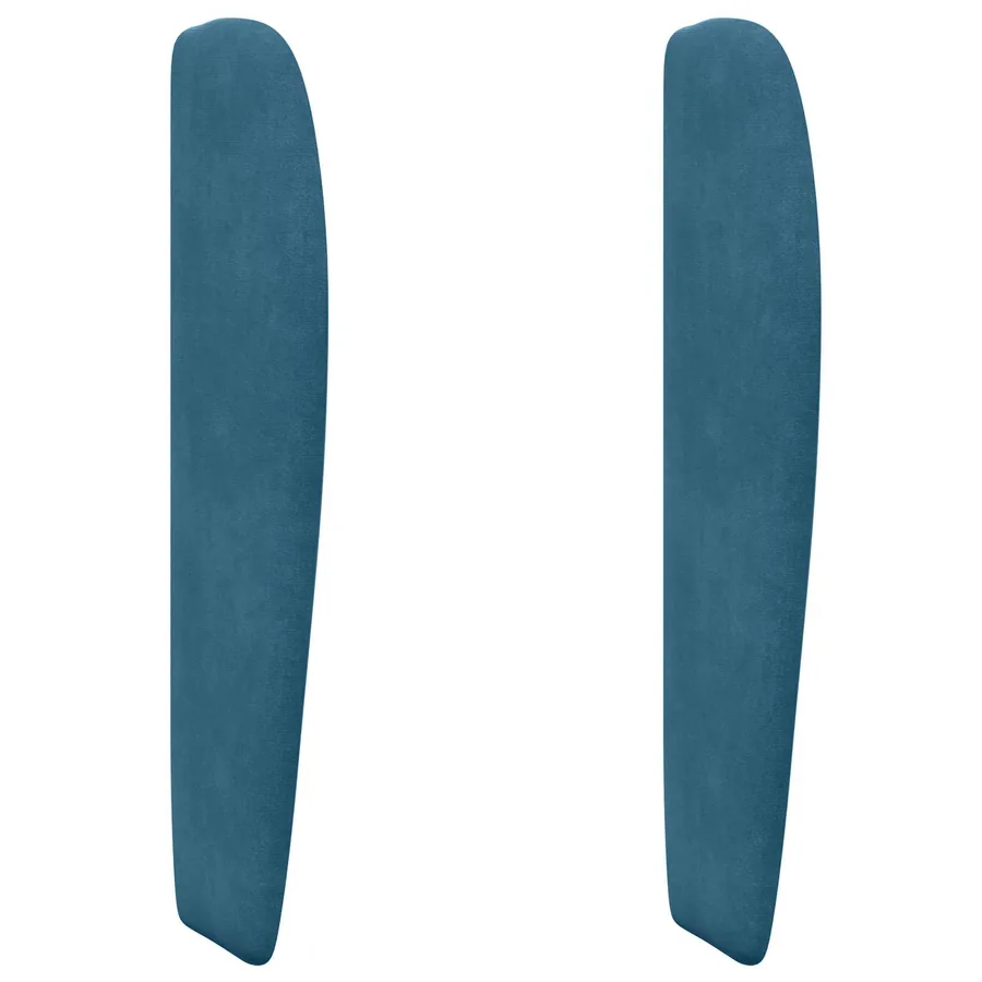 Oreille de tête de lit Bleu 80 x 23 x 6 cm Velours - 2