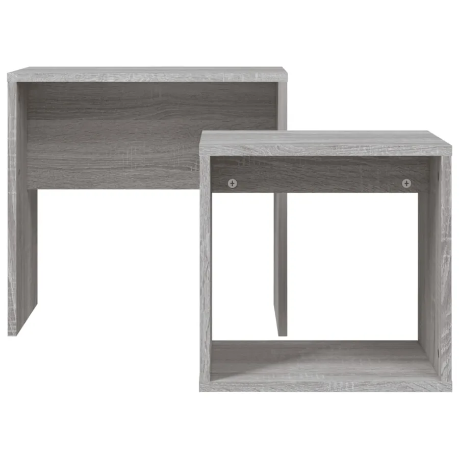 Tables basses gigognes 2 pcs sonoma gris bois d'ingénierie - 4