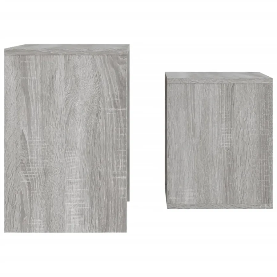 Tables basses gigognes 2 pcs sonoma gris bois d'ingénierie - 5