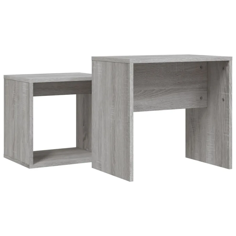 Tables basses gigognes 2 pcs sonoma gris bois d'ingénierie - 6