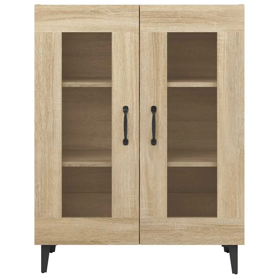 Buffet chêne sonoma 69,5x34x90 cm bois d'ingénierie - 6