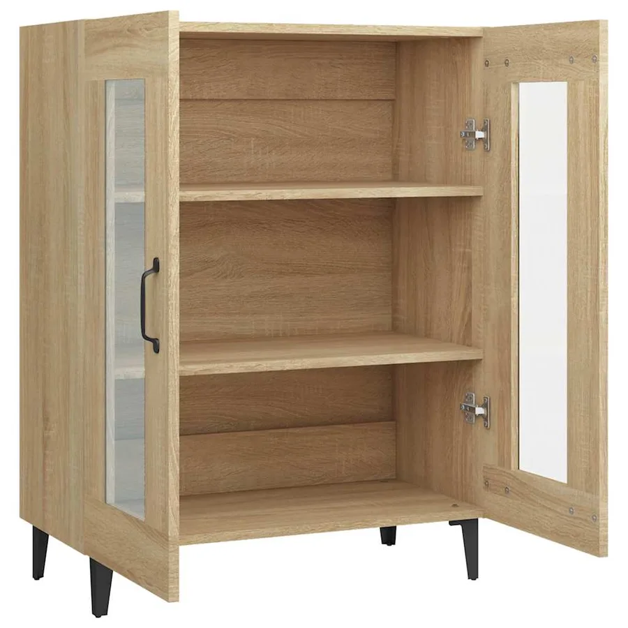 Buffet chêne sonoma 69,5x34x90 cm bois d'ingénierie - 7