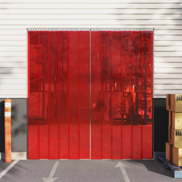 Rideau de porte rouge 200 mmx1,6 mm 50 m PVC