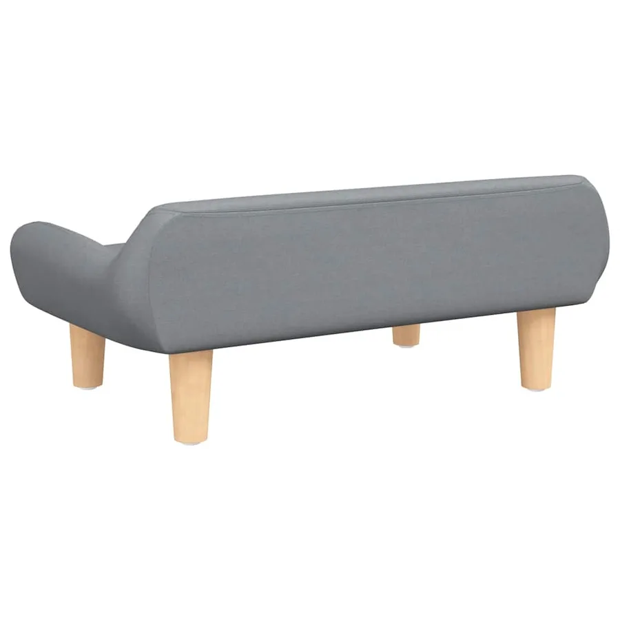 Lit pour chien gris clair 70x40x24 cm tissu - 5