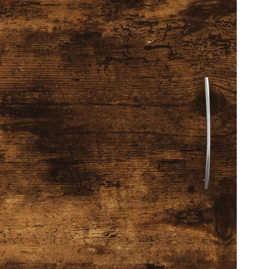 Meuble TV chêne fumé 102x30x37,5 cm bois d'ingénierie - 9