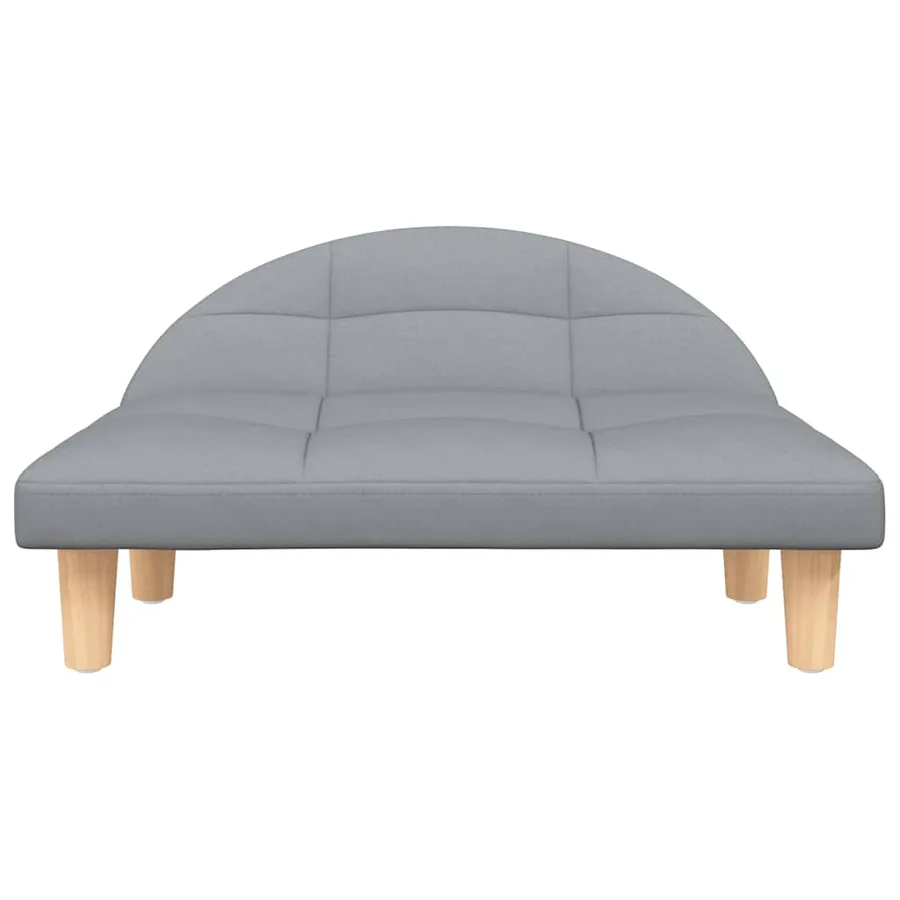 Lit pour chien gris clair 70x52x30 cm tissu - 3