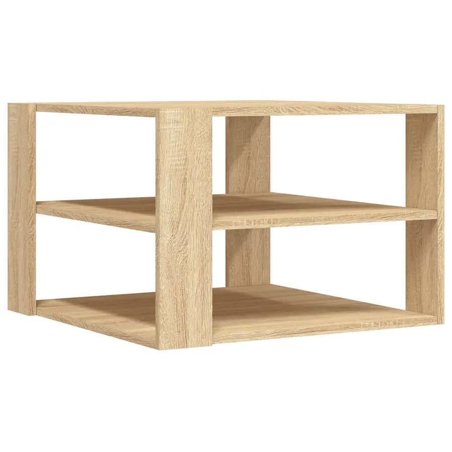 Table basse chêne sonoma 58x58x40 cm bois d'ingénierie - 2