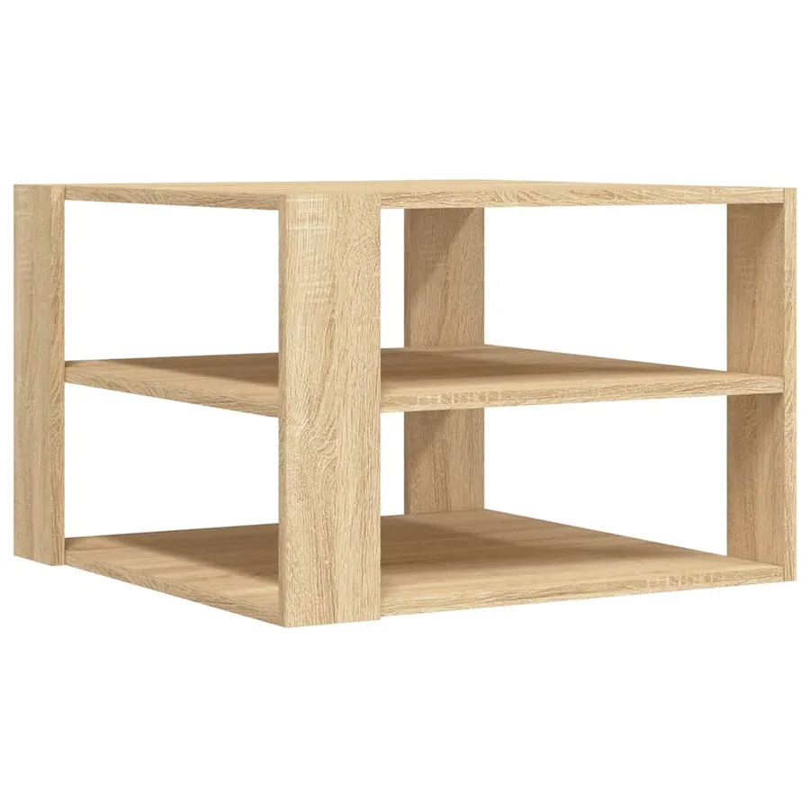 Table basse chêne sonoma 58x58x40 cm bois d'ingénierie - 5