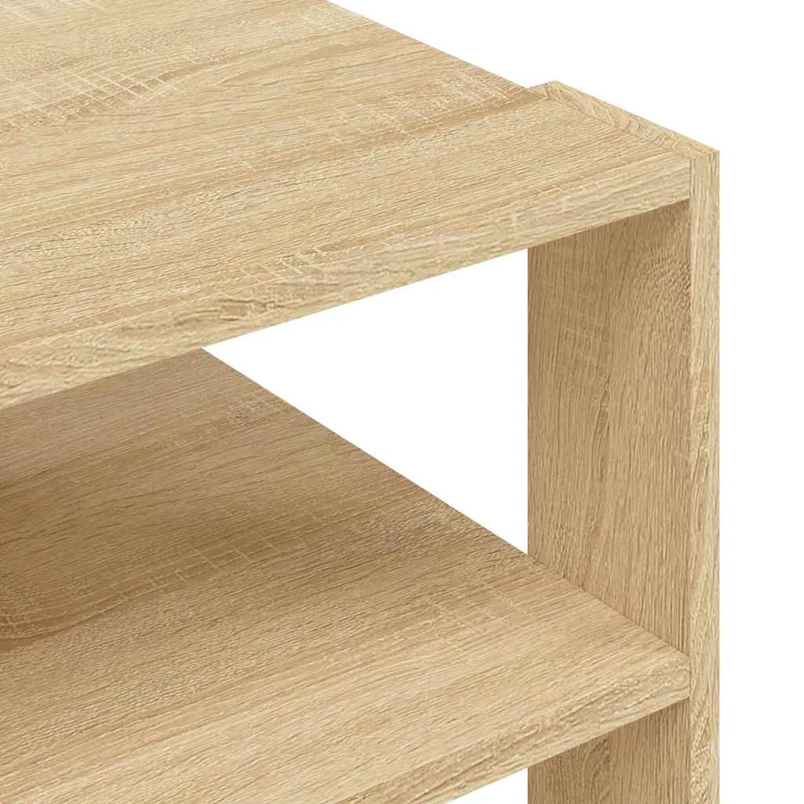 Table basse chêne sonoma 58x58x40 cm bois d'ingénierie - 7