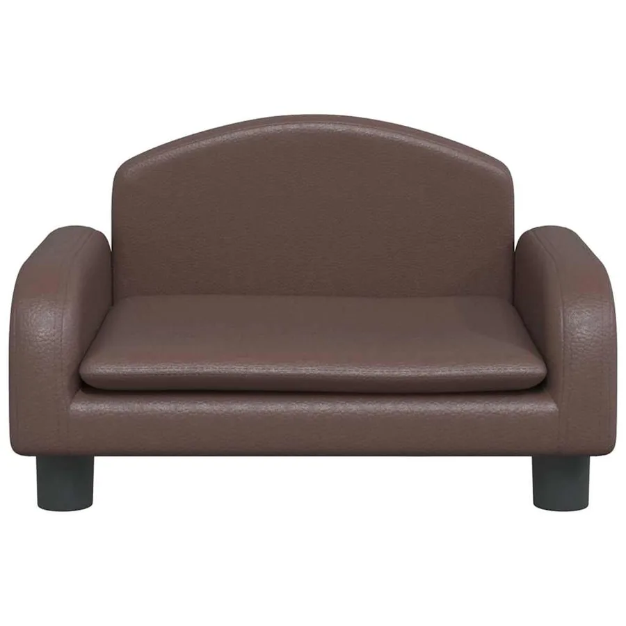 Lit pour chien marron 50x40x30 cm similicuir - 3