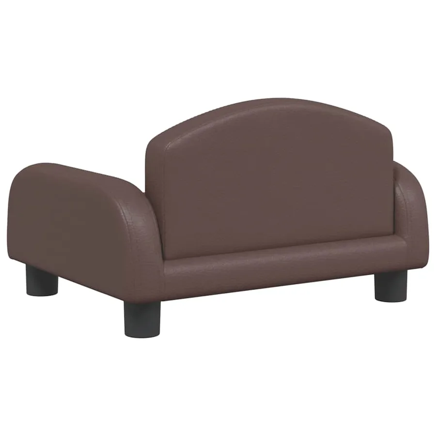 Lit pour chien marron 50x40x30 cm similicuir - 5